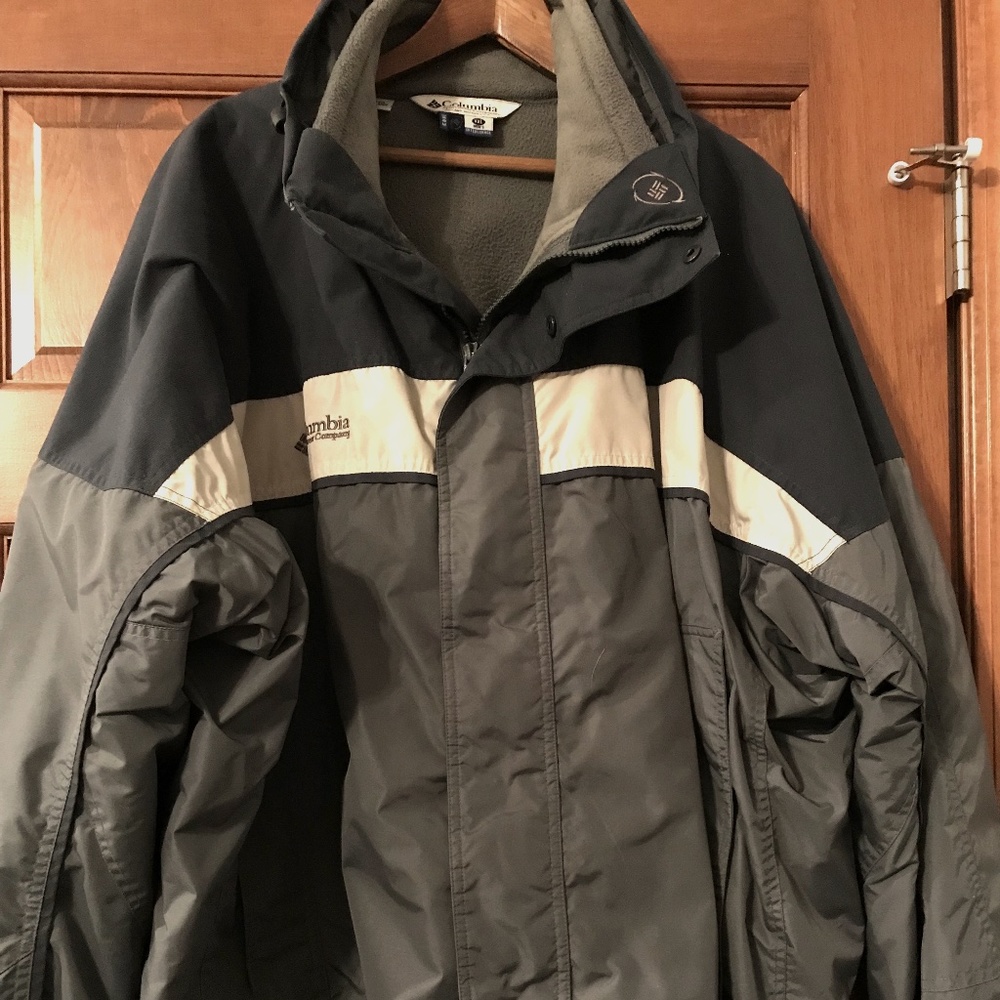 Columbia Mens Bugaboo 3-in-1 Jacket, Sz XXL, Grey/Taupe